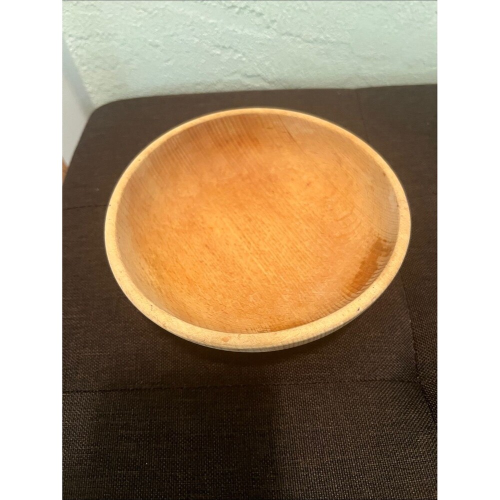 #2012**Natural Wood Decorative Bowl - Neutral Finish